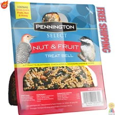 Pennington Nut and Fruit Treat Bell, Wild Bird Feed and Seed, 15 oz
