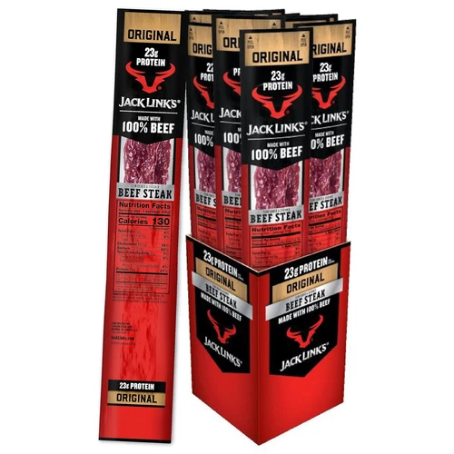 Jack Link'S Beef Steak, Original – Protein Snacks, Meat Snack with 23G of Protei