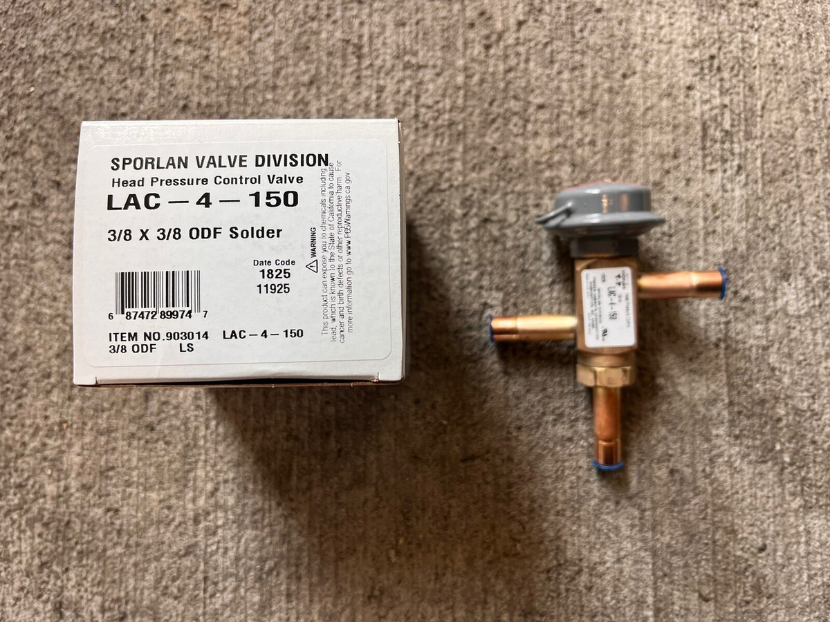 Sporlan Head Pressure Control Valve LAC-4-150 3/8 ODF 90314 | eBay