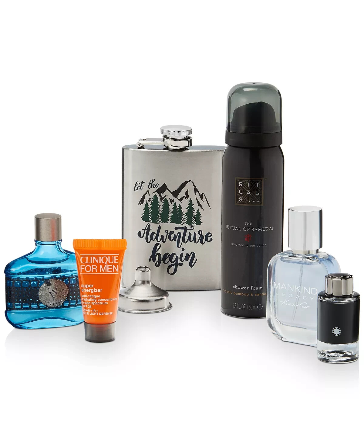 Men's 6Pc. Cologne, Flask, & Shower Gel Sampler Gift Set, Created for