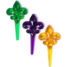 Mardi gras Fleur De Lis Jewel-Tone Food Picks purple green gold Food Picks 12 