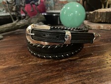 Chacon Sterling Silver Braided Belt Buckle 31-32-1     