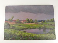 T.Baedkier Öl auf Leinwand Lila Pause 36x50 cm PG-39