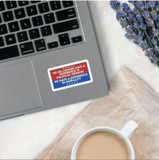 Political Morality Laptop Sticker Red/Blue Decal 2.7"x1.5"