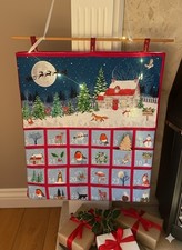 Handmade Fabric Advent Calendar: Reusable Traditional Christmas Decor