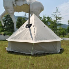 Waterproof Mongolian Tent Bell Tent Yurt Stove Jack Removable Floor for Glamping