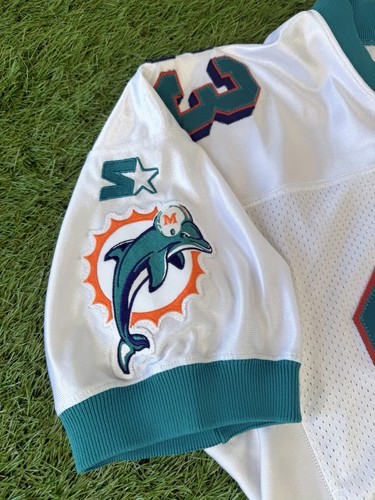 Camiseta 52 de los Miami Dolphins Karim Abdul-Jabbar Vintage Auténtica Starter 1997-8 NFL - Imagen 6 de 10
