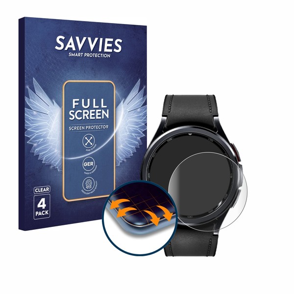 4X Full-Screen Schutz Folie FüR Samsung Galaxy Watch 6 Classic (47 Mm) Display-image