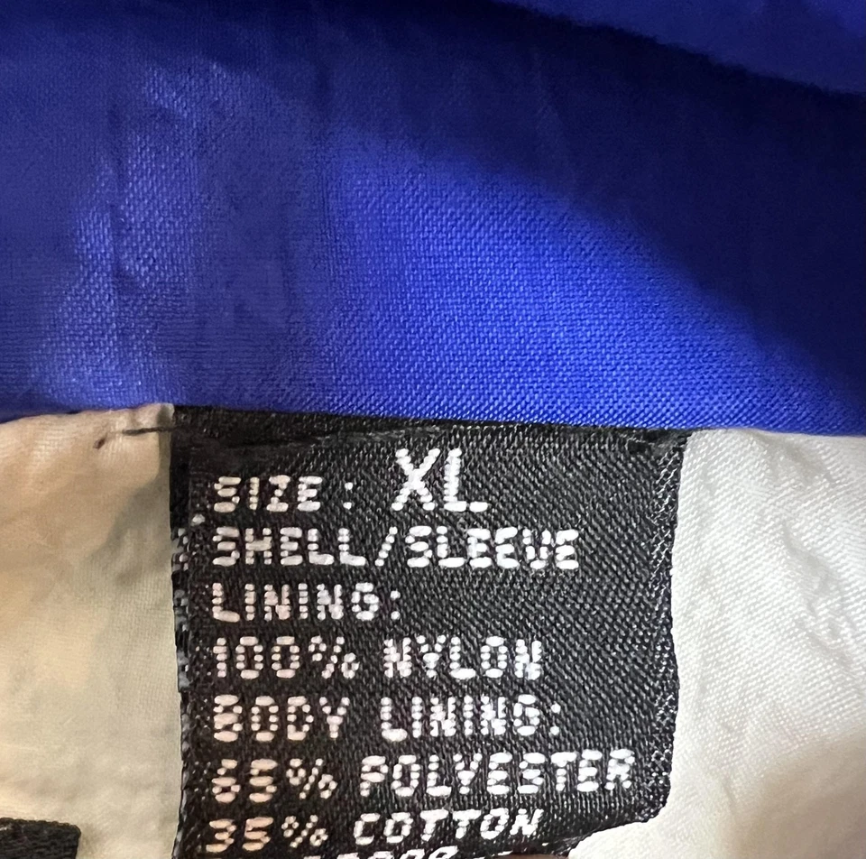 Chaqueta cortavientos vintage MacGregor para hombre XL blanca azul negra retro nailon años 90 Foto 4 de 4