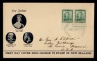 DR WHO 1938 NEW ZEALAND FDC KGVI PAIR R49835