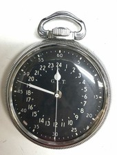 WW2 Hamilton 4992b 24 Hour Dial Pocket Watch Runs