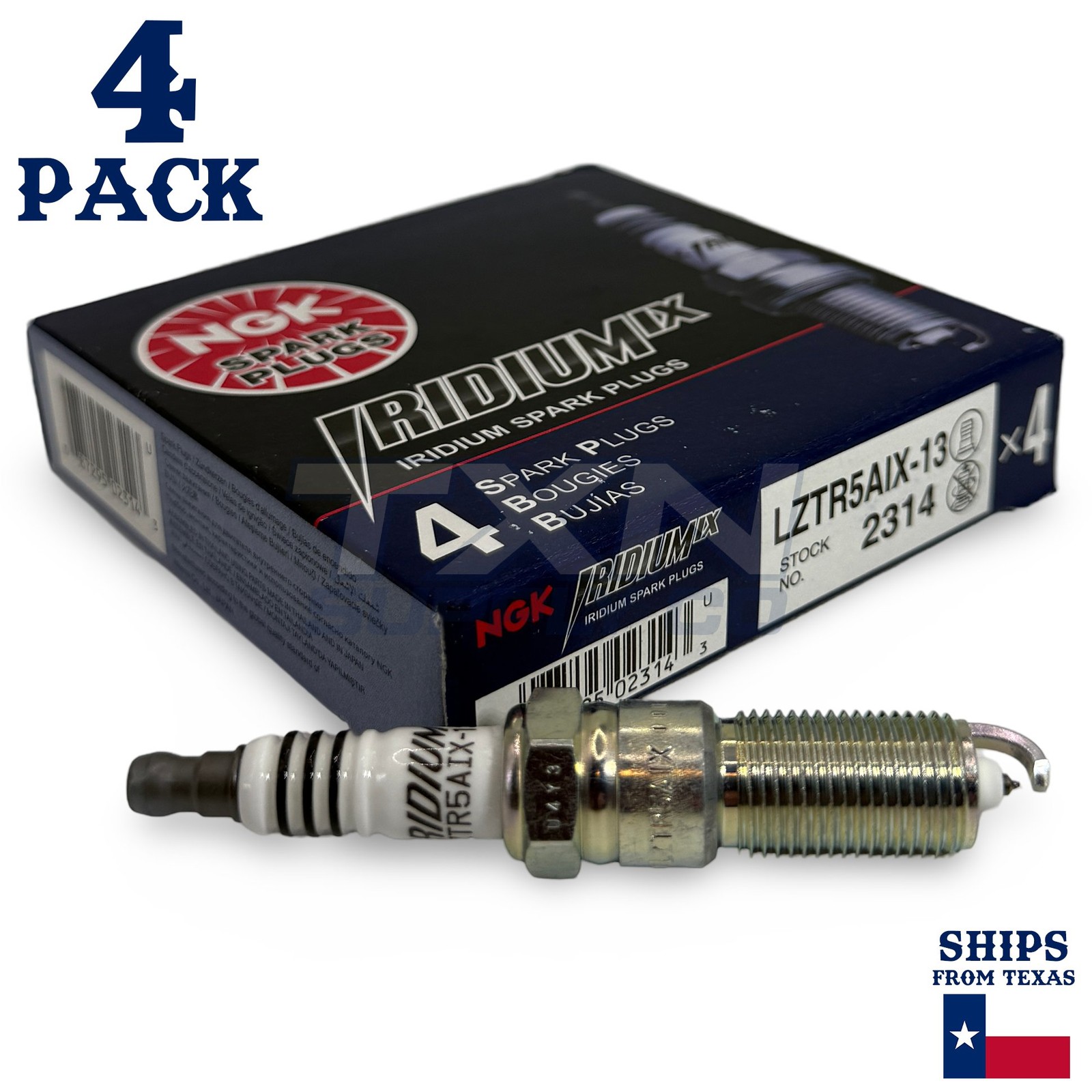 4 Pack NGK Iridium IX 2314 Spark Plugs LZTR5AIX-13