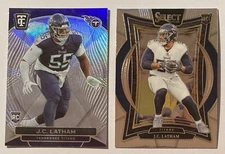 Lot of 2 Different Titans J.C. Latham Rookie Cards