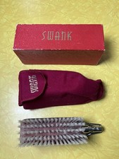 Vintage Swank Wooden Extending Shoe Horn  Brush With Original Box  Bag