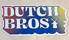 Big Dutch Bros Sticker Rainbow Logo Series Grand Openings Exclusive NEW