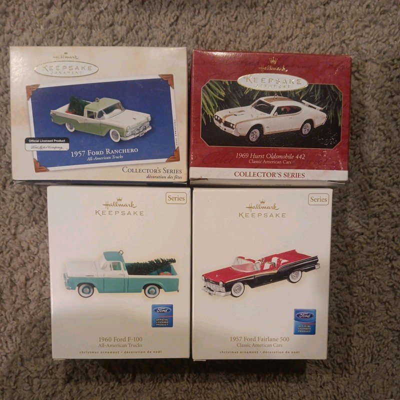 Hallmark Keepsake Ornament Car & Truck Lot of 4.  1997-2008