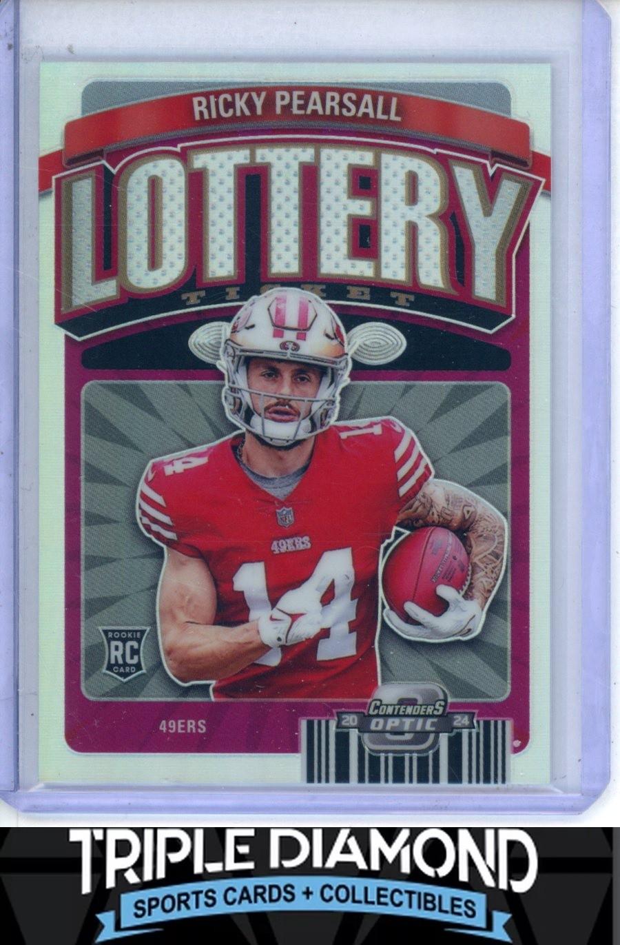 2024 Contenders Optic Ricky Pearsall Rookie Lottery Ticket Holo Prizm N203