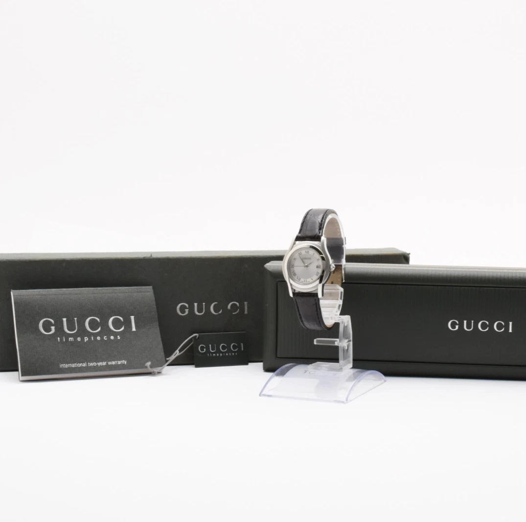 [Quasi come nuovo con scatola] Orologio donna GUCCI 5500L quarzo quadrante bianco argento 32mm GIAPPONE