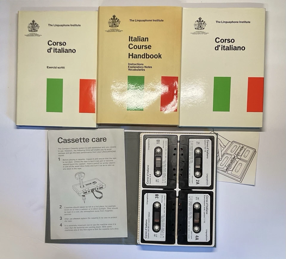 Italian Course Handbook Set - Linguaphone Institute 1979 HC/DJ Used - Image 4 of 4