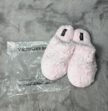 PINK VICTORIA'S SECRET Extra Large Womans Pink Bling Furry Slippers