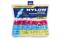 120PCS Spade Connector Kit Male Female Quick Disconnect Electrical Crimp Termina