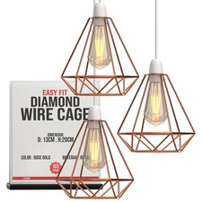 Ceiling Light Shade Geometric Pendant Lampshade Lamp Industrial Vintage Cage