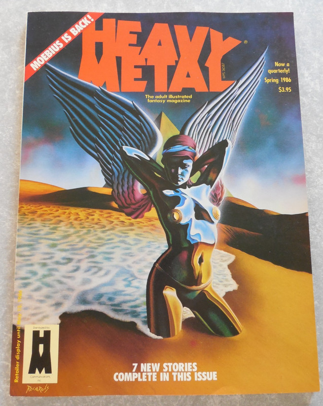 HEAVY METAL Magazine, SPRING 1986, MOEBIUS IS BACK, ROCAROLS Cover Art, VINK NM+