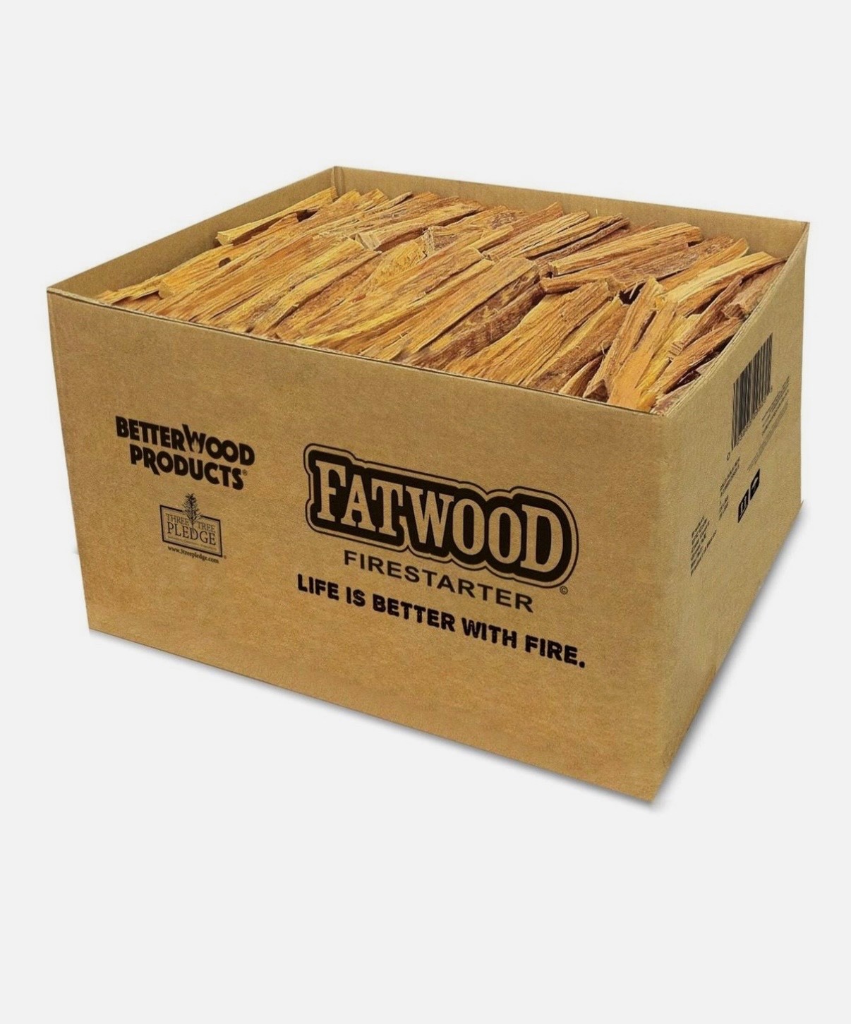 Better Wood Products Fatwood All Natural Fire Logs, Wood Fire Starter, 25 Pounds