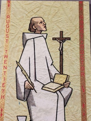 Vintage Holy Prayer Card St Bernard Heavenly Catholic Religious Christian B4