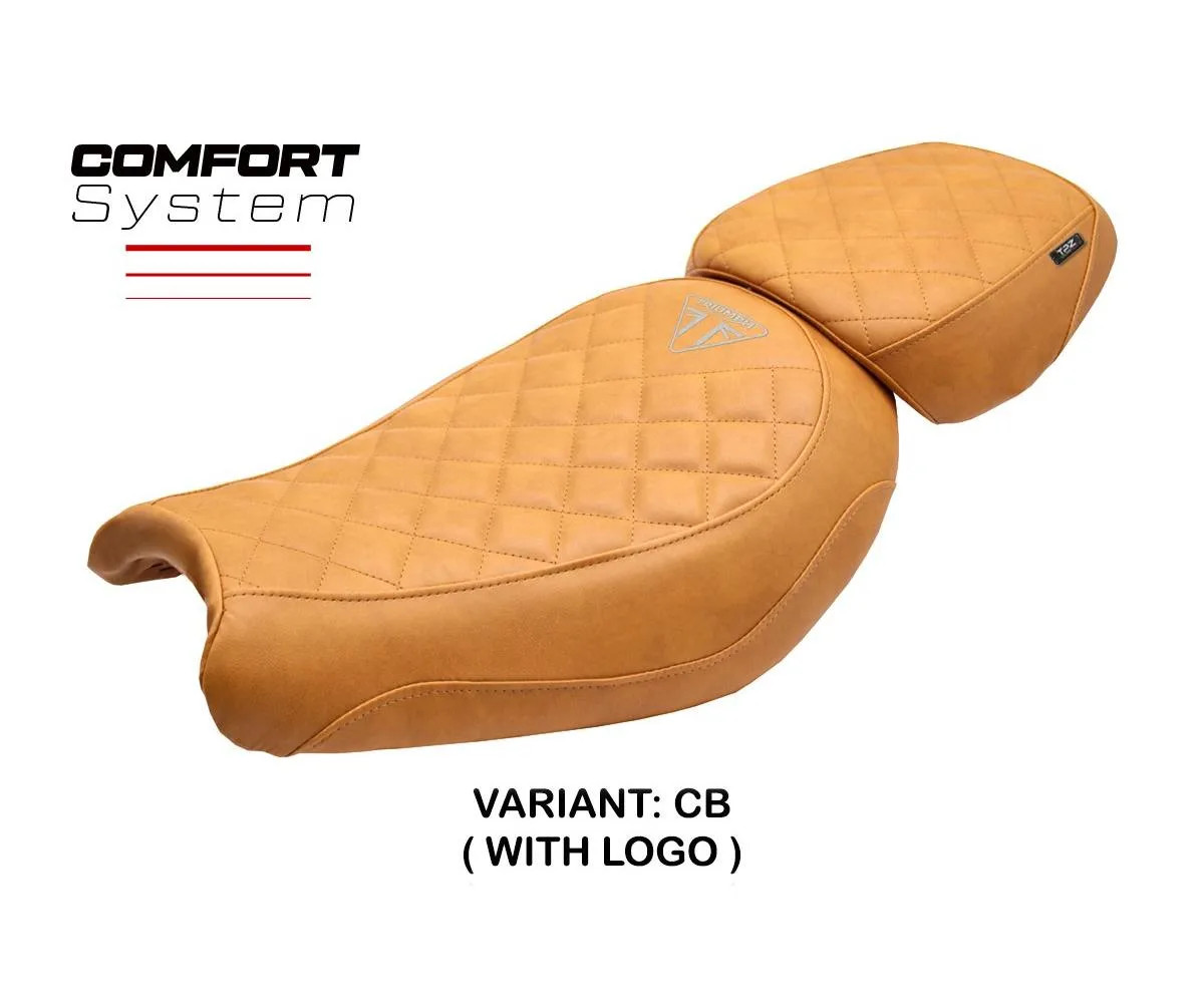 Seat cover Xinyi Comfort Camel +logo Tpz TRIUMPH SCRAMBLER 400 X/XC 2024 2026