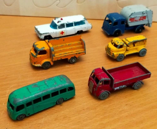 Lesney Matchbox Moko And  Regular Wheels Vintage Diecast Lot Of Six Vehicles.