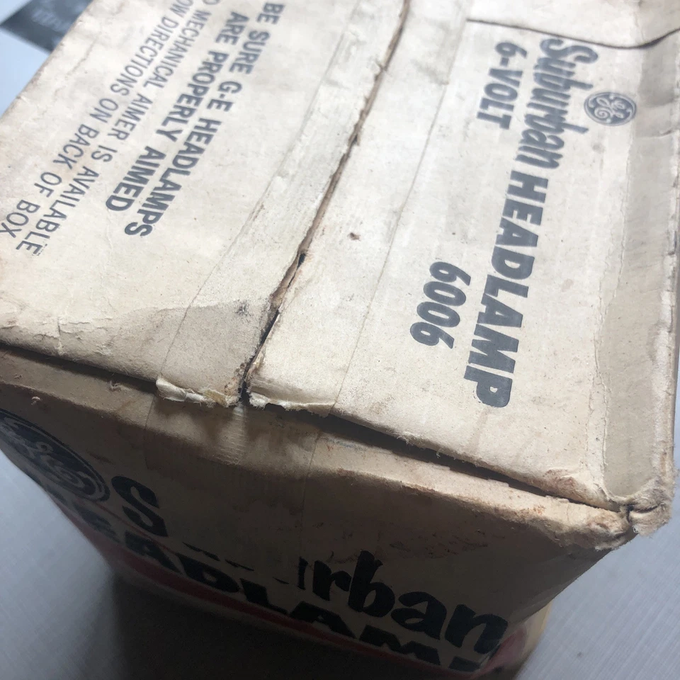 Винтажная лампа для пригородной фары NOS 7 дюймов GE 6006 6 В встроенный прожектор ближний свет - Изображение 2 из 4