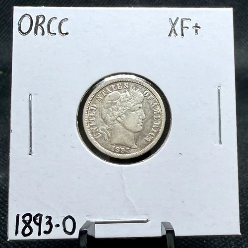 1893-O 90% Silver Barber Dime (X-Tra Fine Condition)