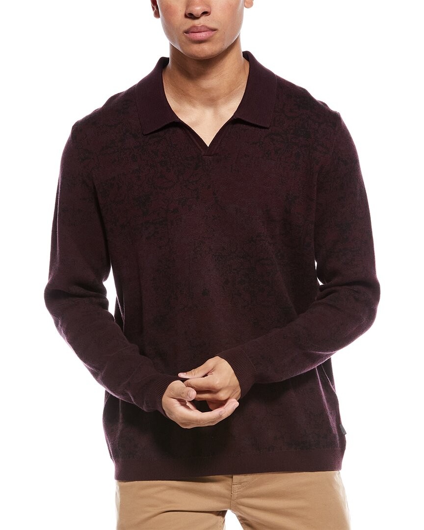 John Varvatos Oliver Jacquard Sweater Mens Purple S 11390₽