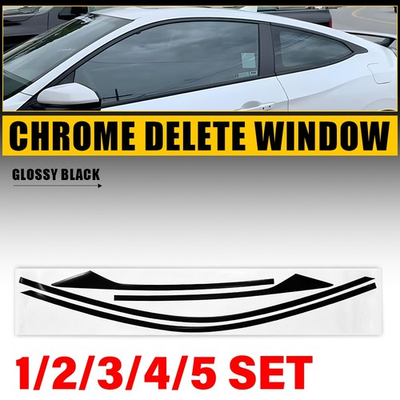 #ad #ad Chrome Delete Blackout Precut Vinyl For Honda Civic Coupe 2016 20 Window 1 5SET $103.99