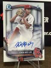 2025 Chen-Wei Lin 1st Bowman Prospect * On Card Auto * Rookie RC Chrome. rookie card picture