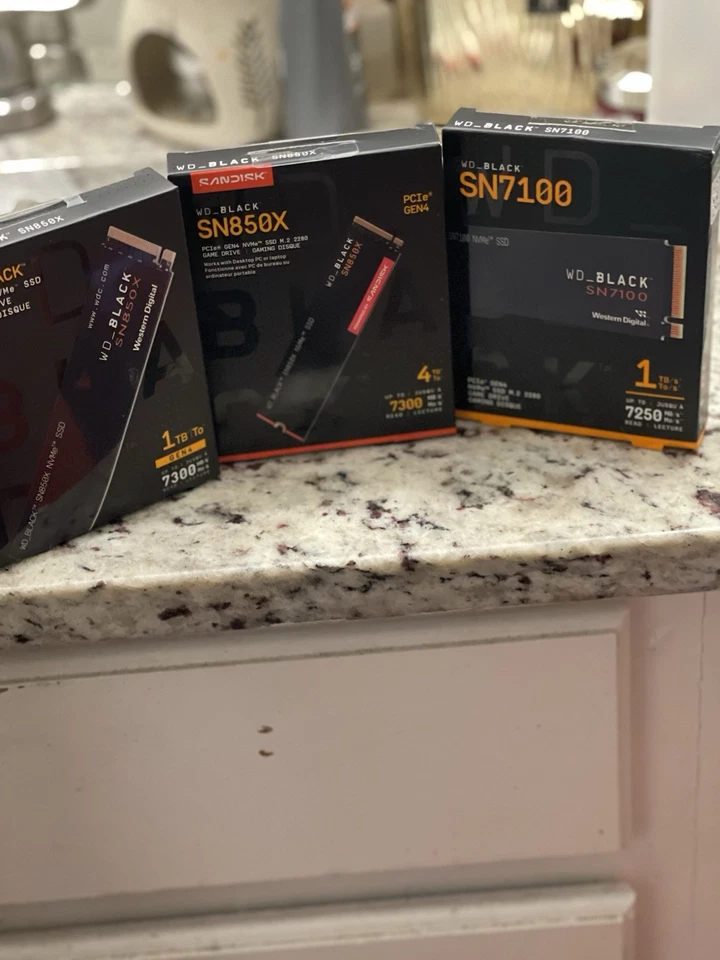 Nvme Lot New SanDisk Hd WD_Black 4TB PCLe + Wd sn850 1tb +wd 1tb Sn7100 - Image 4 of 4