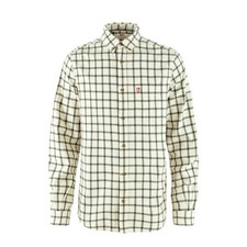 Fjallraven Ovik Flannel Shirt Chalk White / Laurel Green