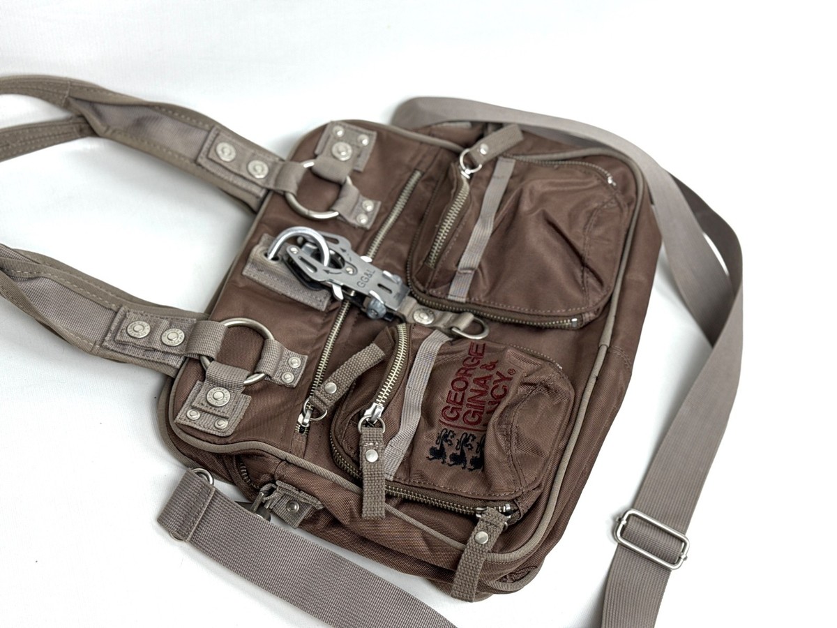 George Gina Lucy Bag Two Gether Double Zip Multipocket Y2K Vintage