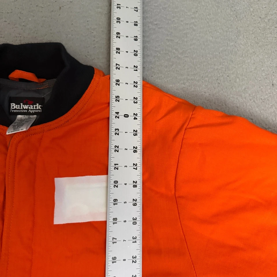 Chaqueta Bulwark FR Para Hombre Talla Grande RG Naranja Botón a Presión Foto 4 de 4