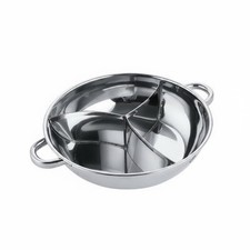 Multi-Section Hot Pot Induction Compatible Cookware Large Capacity for Home
