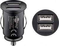 Goobay® 15,5 W Dual-Usb Auto-LadegeräT 2X Usb-AnschlüSse 15,5 W, Schwarz