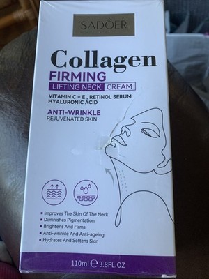 Sadoer Collagen Firming Lifting Neck Cream-Vit C E Retinol Serum Hyaluronic Acid