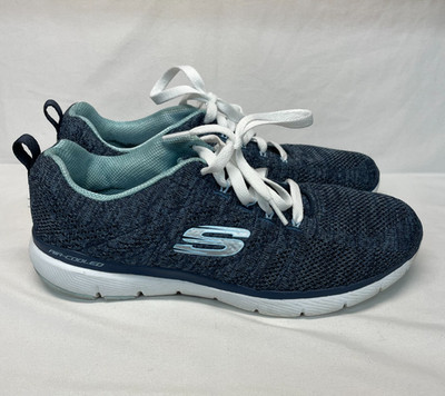 Skechers Women's Flex Appeal 3.0 High Tides Sneaker US Size 9.5 Navy Blue 13077