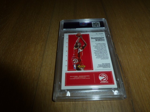 2018 Panini Encased Dominique Wilkins 3 Color Patch PSA 8 AUTO 9 Legendary /25 view 4