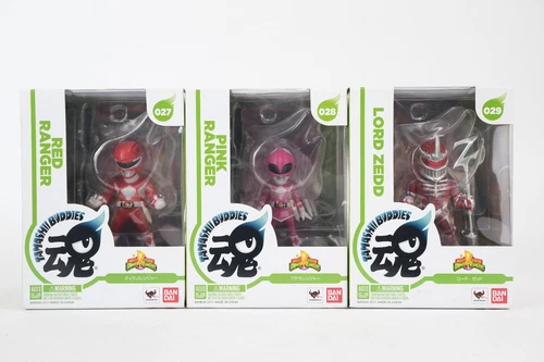 Set of 3 Power Rangers Tamashii Buddies 027 028 029 Lord Zedd Red Pink Ranger