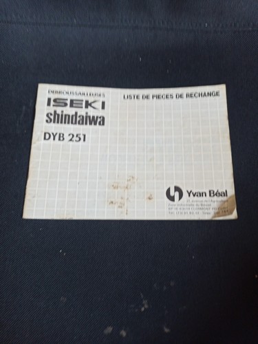 Livret Piece Iseki Shindaiwa