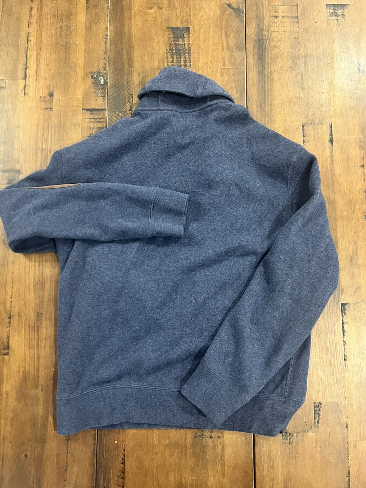 PONY Polo Ralph Lauren maglione felpa uomo M collo cappuccio pelle toppe gomito