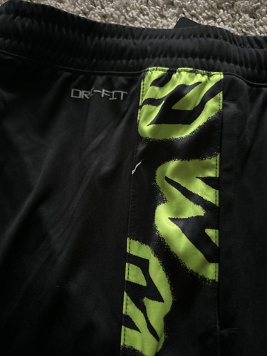 Nike Dri-FIT Elite Big Kid Boys Basketball Shorts Black Green Drawstring Size XL - Picture 3 of 9