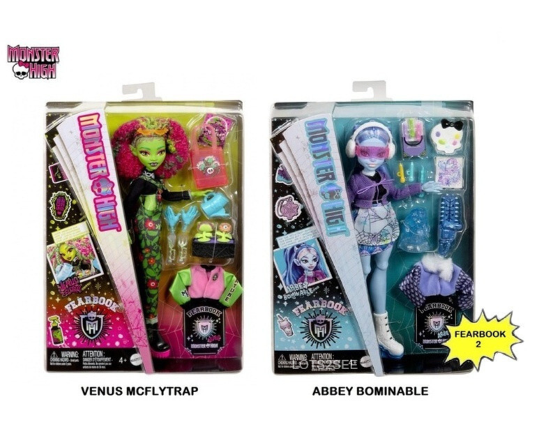Monster High Fearbook 2 Venus McFlytrap Abbey Bominable Doll IN